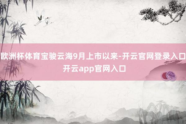 欧洲杯体育宝骏云海9月上市以来-开云官网登录入口 开云app官网入口