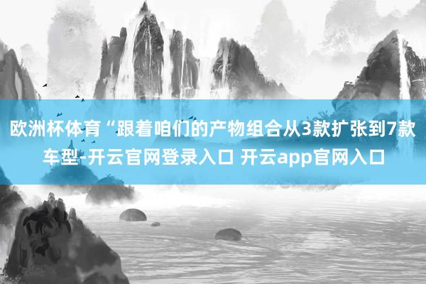 欧洲杯体育“跟着咱们的产物组合从3款扩张到7款车型-开云官网登录入口 开云app官网入口
