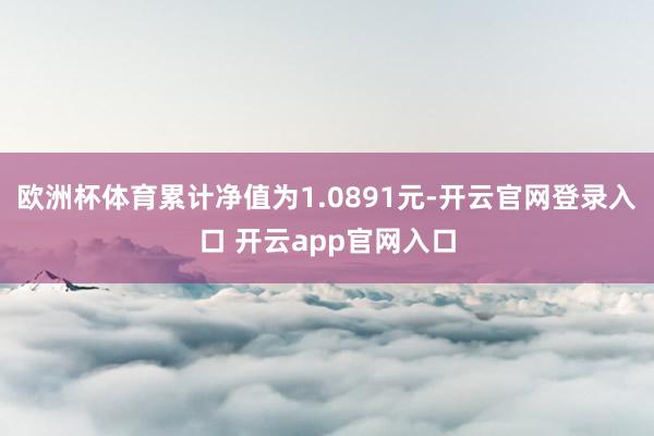 欧洲杯体育累计净值为1.0891元-开云官网登录入口 开云app官网入口